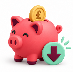 lower fees piggy bank