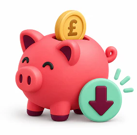 lower fees piggy bank